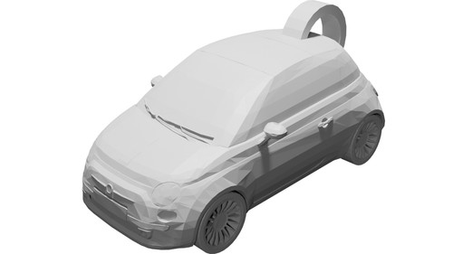 Portachiavi logo fiat 500 - logo,